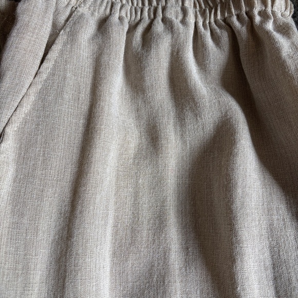Fridaze Linen Pants Redefined Linen Beige Elastic Waist Women’s Wide Leg | Sz 0X - Picture 6 of 16